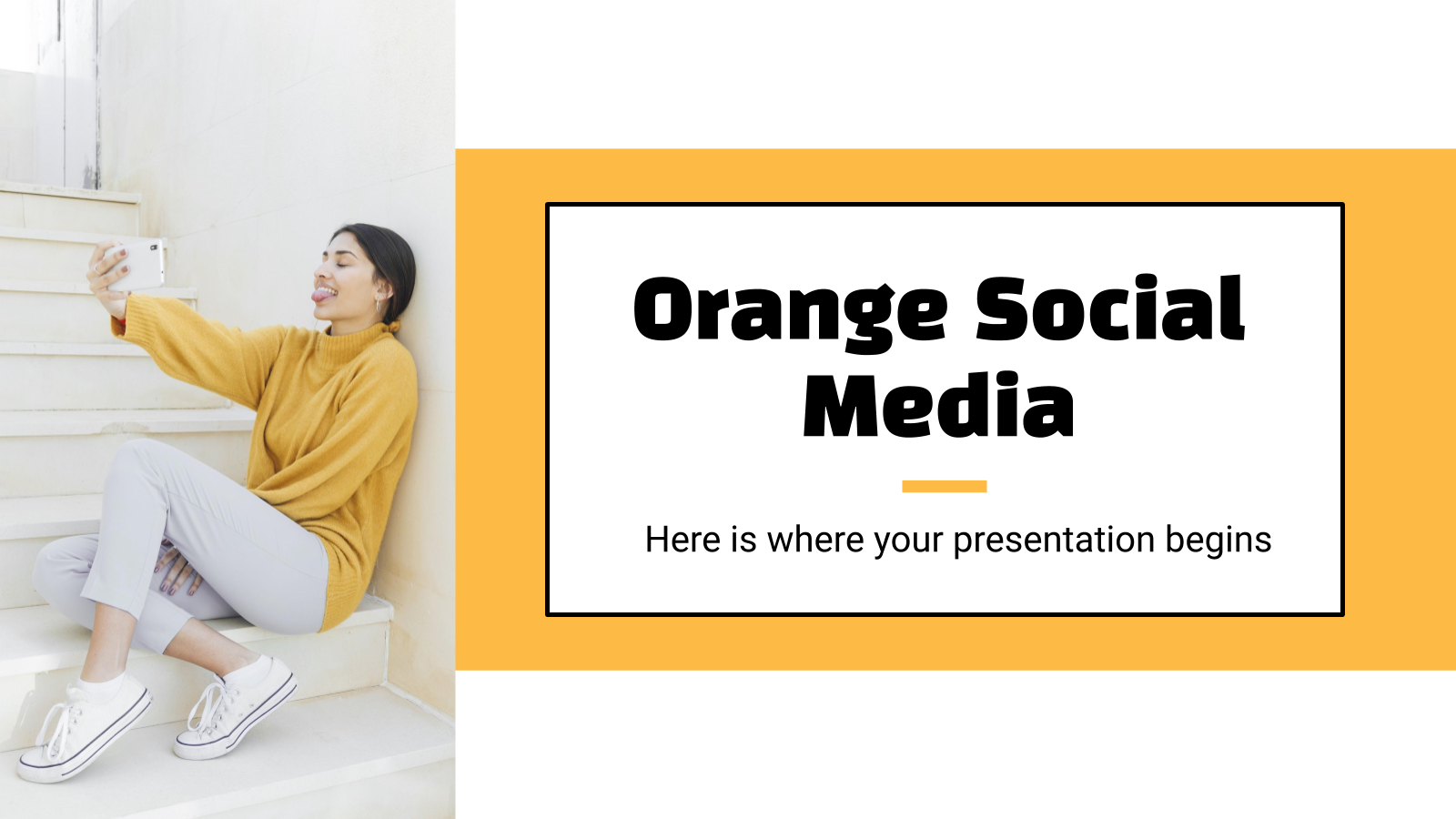 Orange社交媒体策略PPT模板